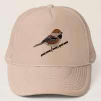 Adorable Boreal Chickadee Bird Cartoon
