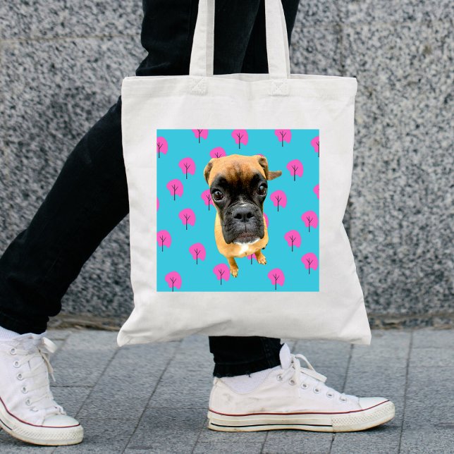 Adorable boxer dog lover bag tote bag boxer funny (Creator Uploaded)