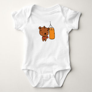 Adorable Boxing Bear Baby Bodysuit