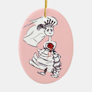 Adorable Bride Ceramic Tree Decoration