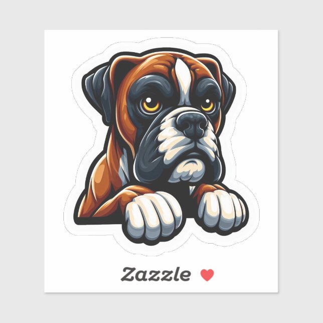 Adorable Brindle Boxer with Paws (Sheet)