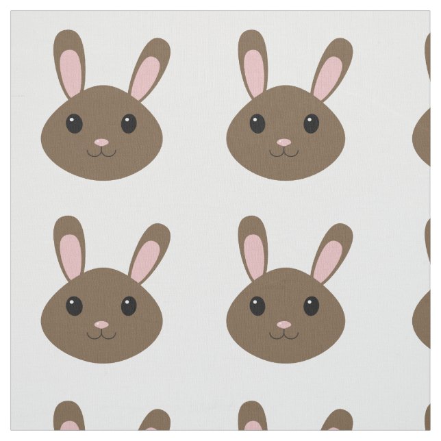 Adorable Brown Bunny Fabric (Swatch)