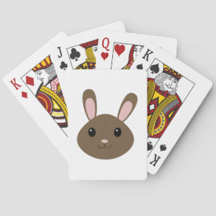 Adorable Brown Bunny Playing Cards
