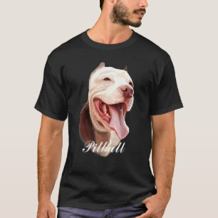 Adorable Brown Pitbull Dog Head T-Shirt