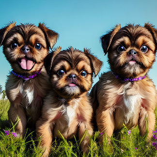 Adorable Brussels Griffon Puppies Two-Tone Coffee Mug