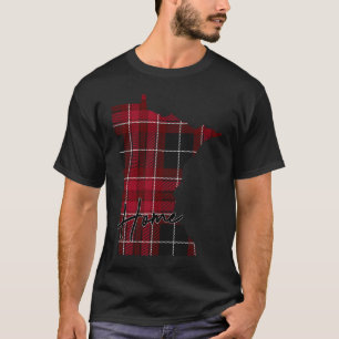 Adorable Buffalo Plaid Minnesota MN Home State Ma T-Shirt