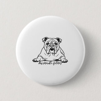Adorable Bulldog 6 Cm Round Badge
