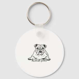 Adorable Bulldog Key Ring
