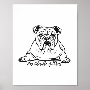 Adorable Bulldog Poster