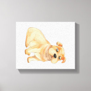 Adorable Bulldog Wall Art   Pitbull Owner Gift