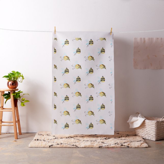 Adorable Bumble Bee Pattern Fabric (In Situ)