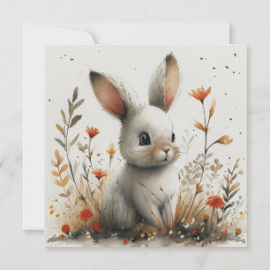Adorable Bunnies: Happy Wishes 🐰🐰Digital Holiday Card
