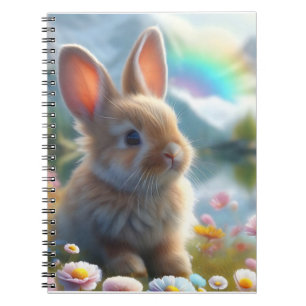 Adorable Bunny at an Enchanted Lake Notebook