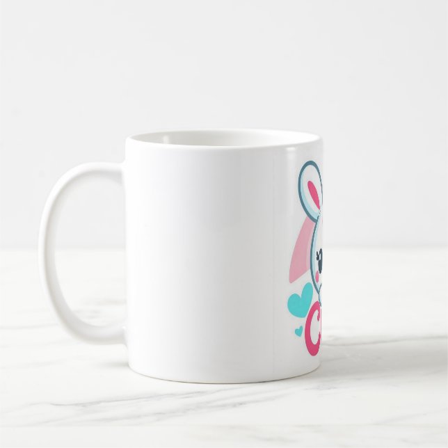 “Adorable Bunny Bliss Mug” Coffee Mug (Left)