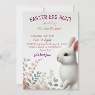Adorable Bunny Easter Egg Hunt Invitation