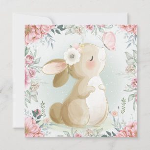 Adorable Bunny Holiday Card