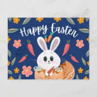 Adorable Bunny in Egg “Happy Easter” Spring