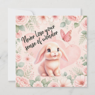 Adorable Bunny 'n Butterfly  Card