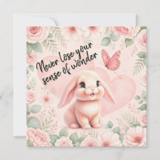 Adorable Bunny 'n Butterfly  Card