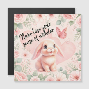 Adorable Bunny 'n Butterfly Magnet