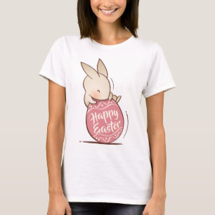 Adorable Bunny Pink Easter Egg T-Shirt