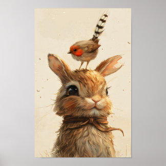 Adorable Bunny Rabbit Print 