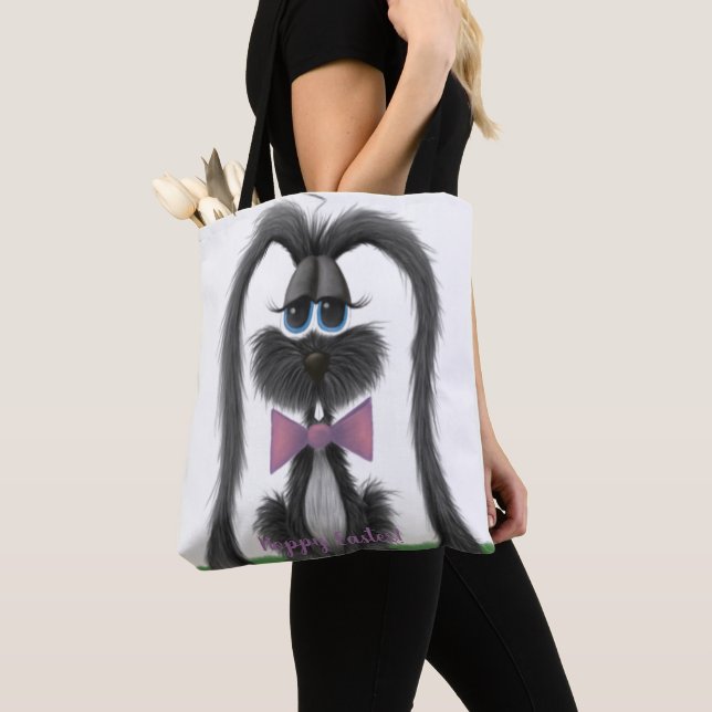 Adorable Bunny Rabbit Tote Bag (Close Up)