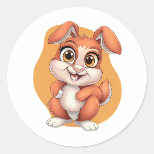 Adorable Bunny Sticker – Cute Cartoon Rabbit Desig