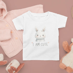 Adorable Bunny with Flower Baby T-Shirt