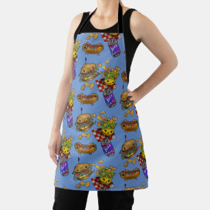 Adorable Burgers and Dogs  Apron