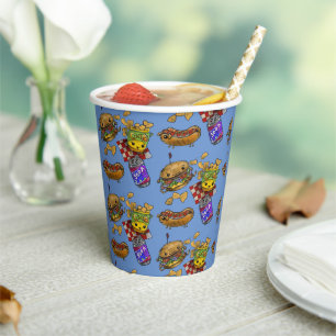 Adorable Burgers and Dogs Paper Cups