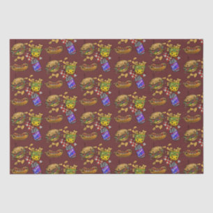 Adorable Burgers and Dogs Tissue Paper