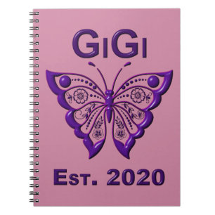 Adorable Butterfly Gigi “Est 2020” Notebook