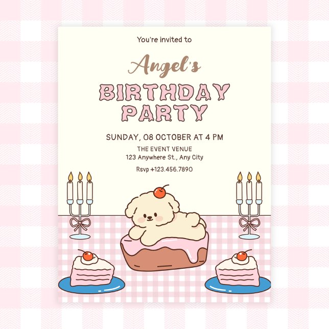 Adorable cake birthday  invitation (Creator Uploaded)