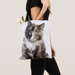 Adorable Calico Kitten Tote Bag