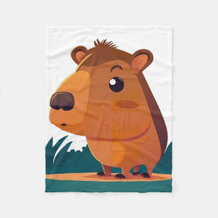 Adorable capybara  fleece blanket