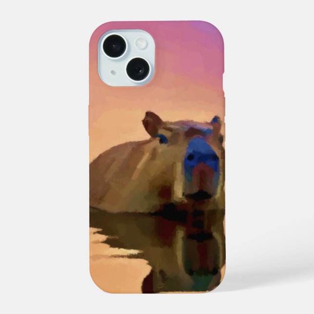 Adorable Capybara iPhone 15 Case (Back)