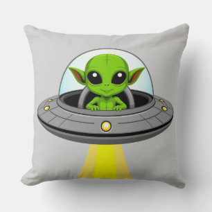 Adorable Cartoon Alien Cushion