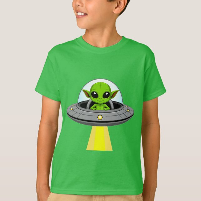 Adorable Cartoon Alien T-Shirt (Front)