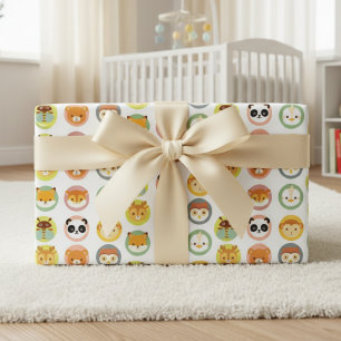 Adorable Cartoon Animal Wrapping Paper