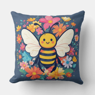 Adorable Cartoon Bee Cushion