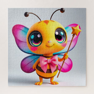 Adorable Cartoon Bee Fairy Character Jigsaw Puzzle