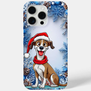 🎄🐶 Adorable Cartoon Christmas Puppy Winter❄️✨🎁 iPhone 15 Pro Max Case