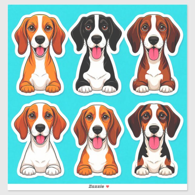 Adorable Cartoon Cute Dog Stickers (Sheet)