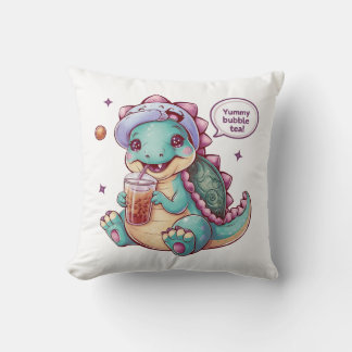 Adorable Cartoon Dinosaur: Cozy, Kawaii Vibes Cushion