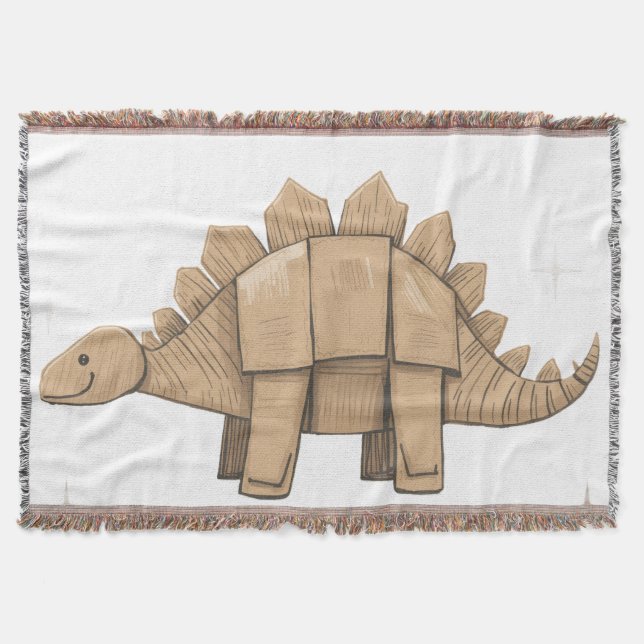 Adorable Cartoon Dinosaur Decorative Throw Blanket (Front)