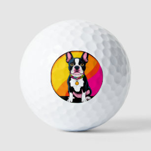 Adorable Cartoon Dog Golf Balls