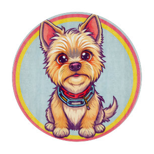 Adorable Cartoon Dog Illustration Cutting Board