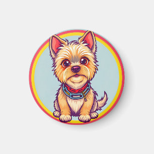 Adorable Cartoon Dog Illustration Magnet