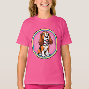 Adorable Cartoon Dog Illustration T-Shirt